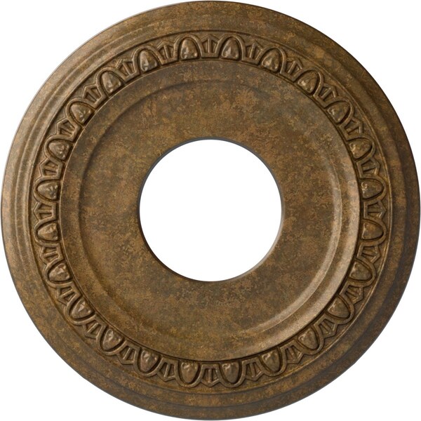 Ekena Millwork Jackson Ceiling Medallion (Fits Canopies up to 7 3/8"), 12 1/4"OD x 4"ID x 1 1/8"P, Rubbed Bronze CM12JARZS - main